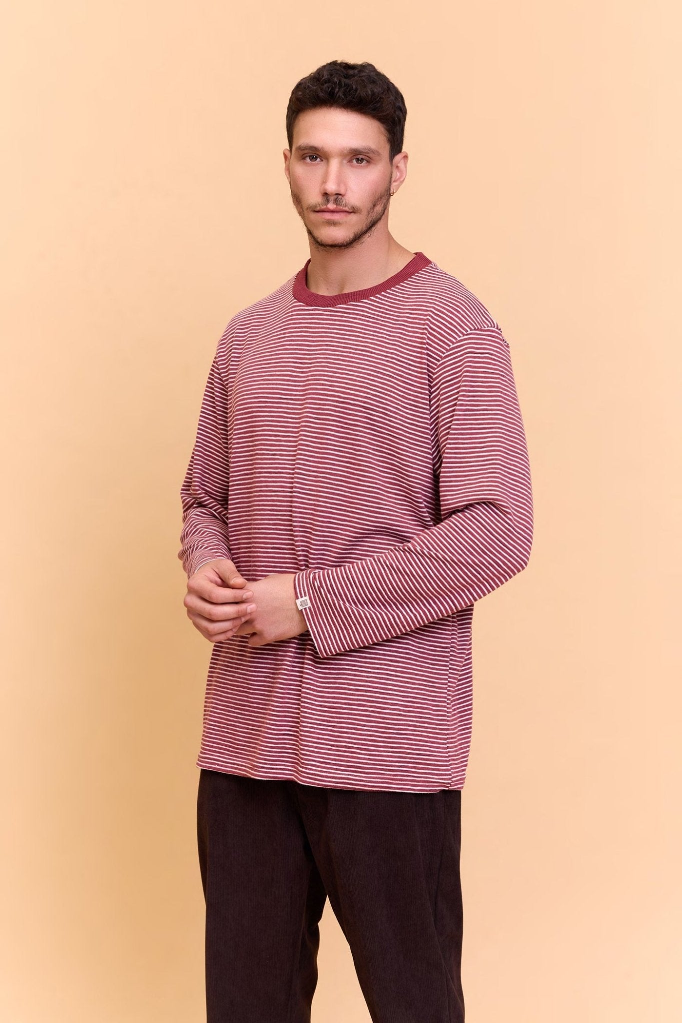 Striped Long sleeve - Burgundy - GONSURFING