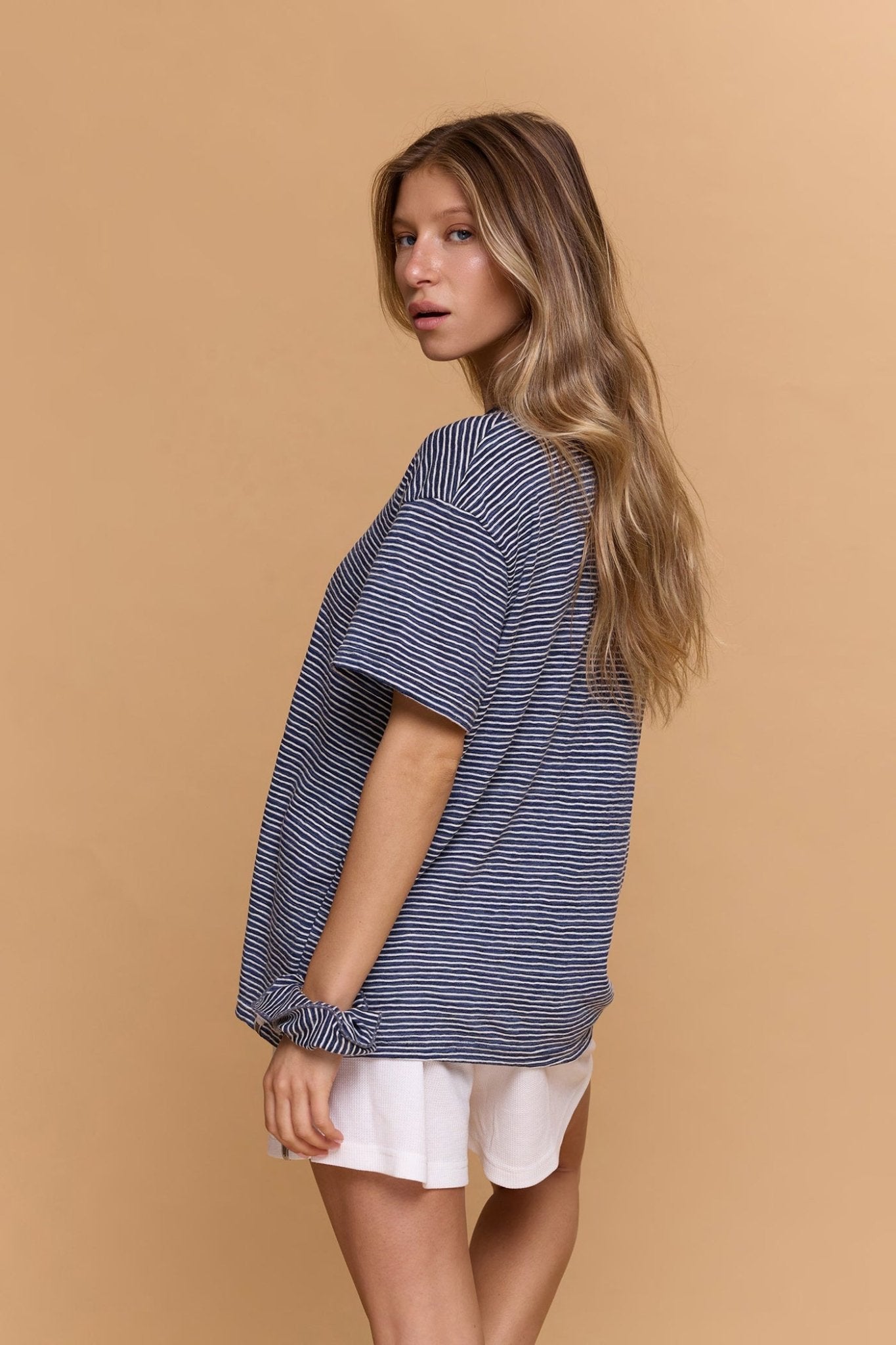 Striped T-shirt - Blue - GONSURFING
