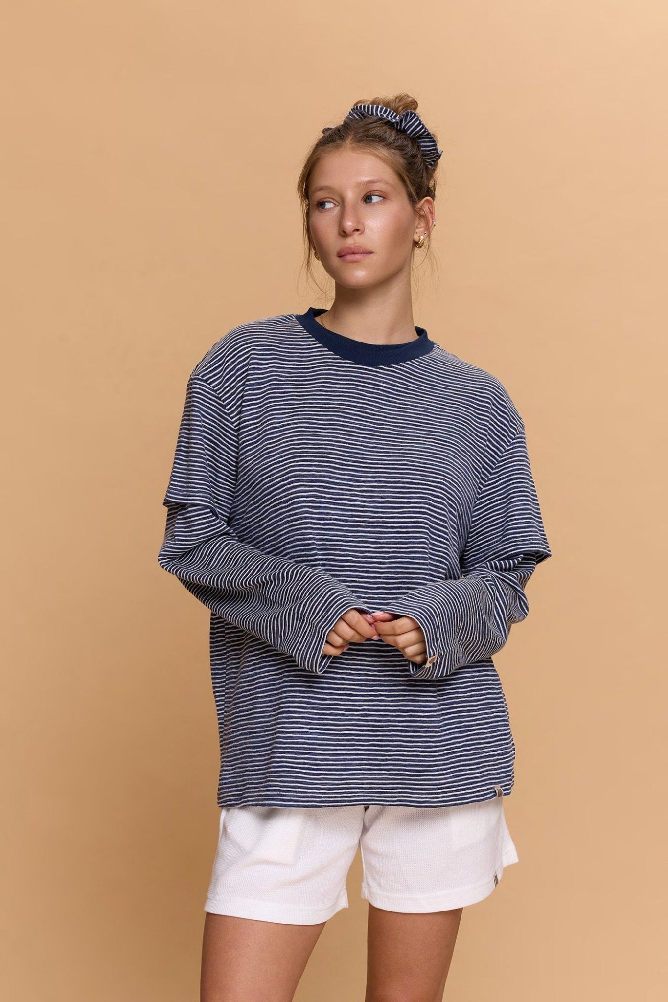 Striped T-shirt - Blue - GONSURFING