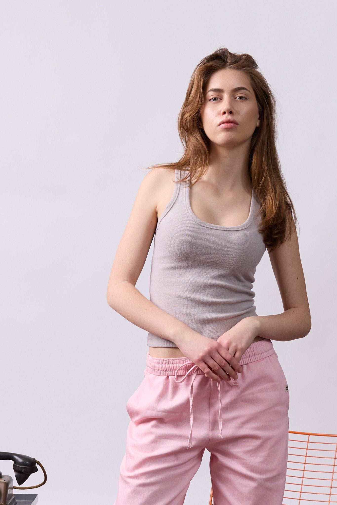 Tank top - Rib Beige - GON