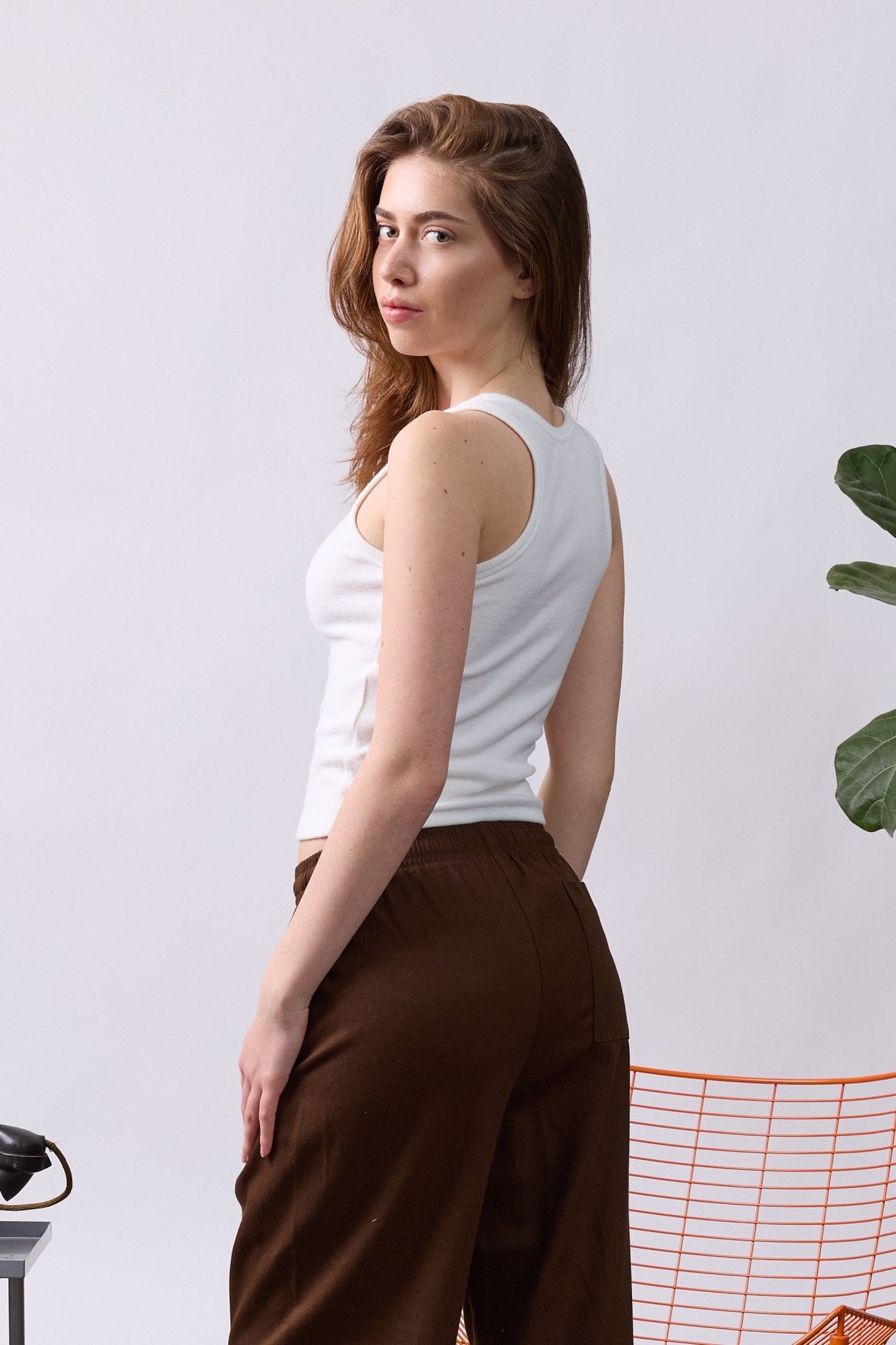 Tank top - Rib Off white - GON