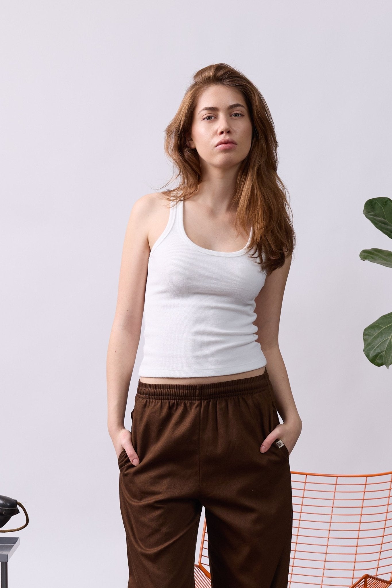 Tank top - Rib Off white - GON