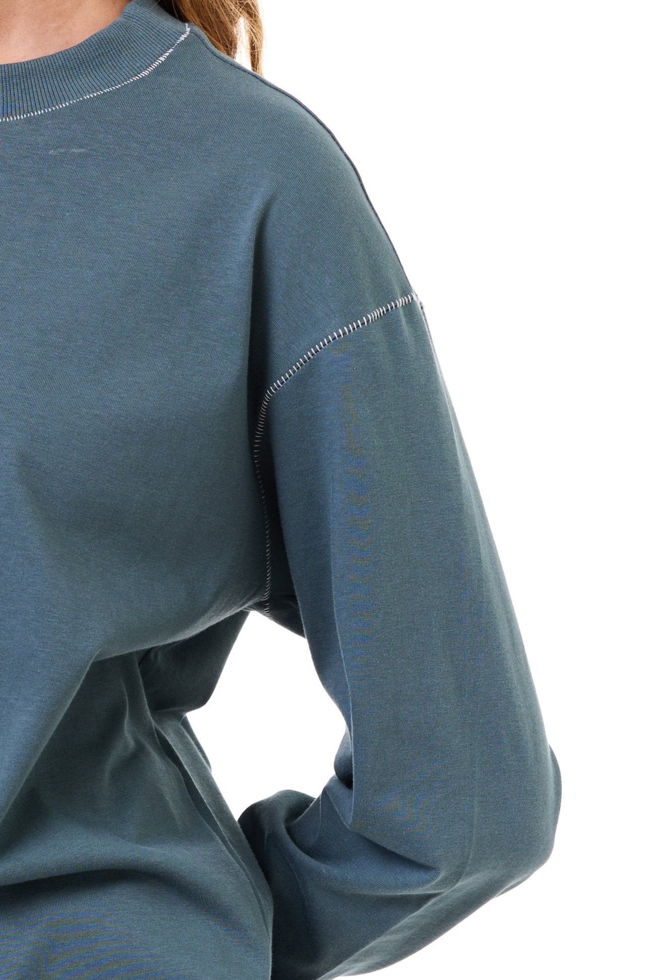 Turquoise - stitches long sleeves - GONSURFING