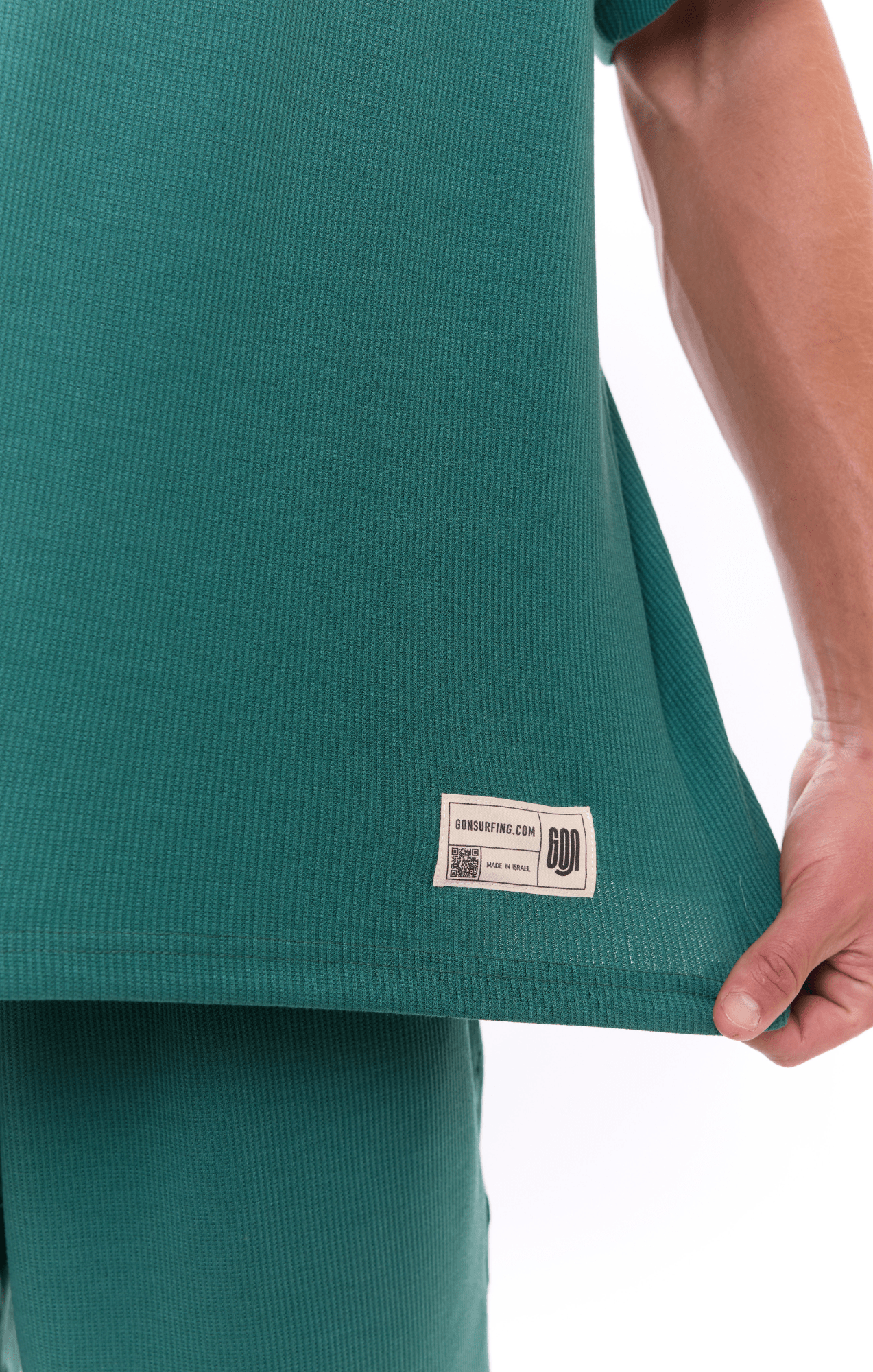 Turquoise - Waffle T-Shirt - GONSURFING