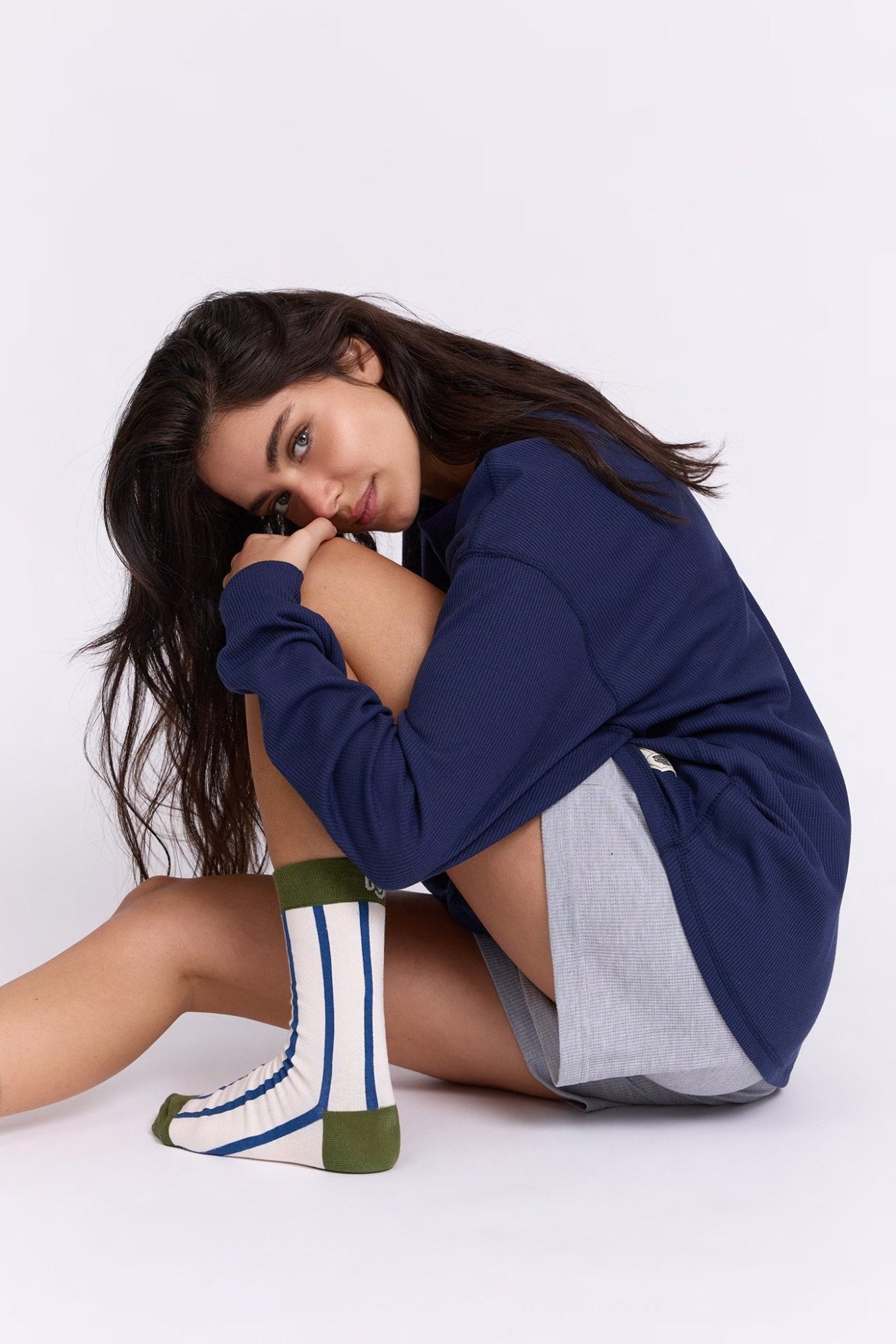 Unisex socks - blue stripes - GONSURFING