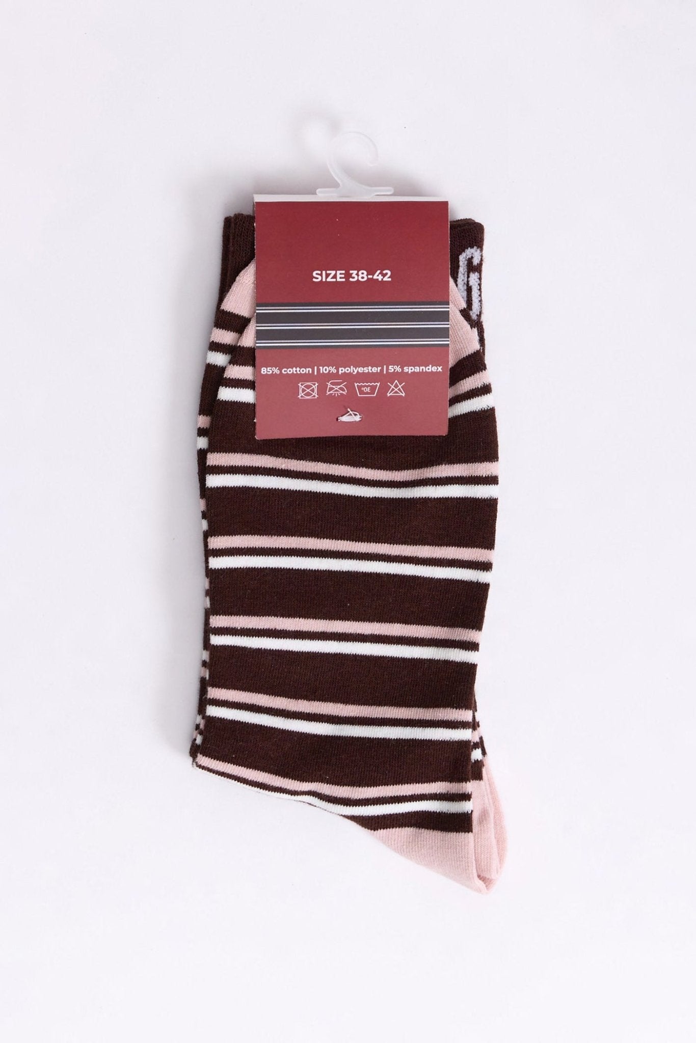 Unisex socks - brown stripes - GONSURFING