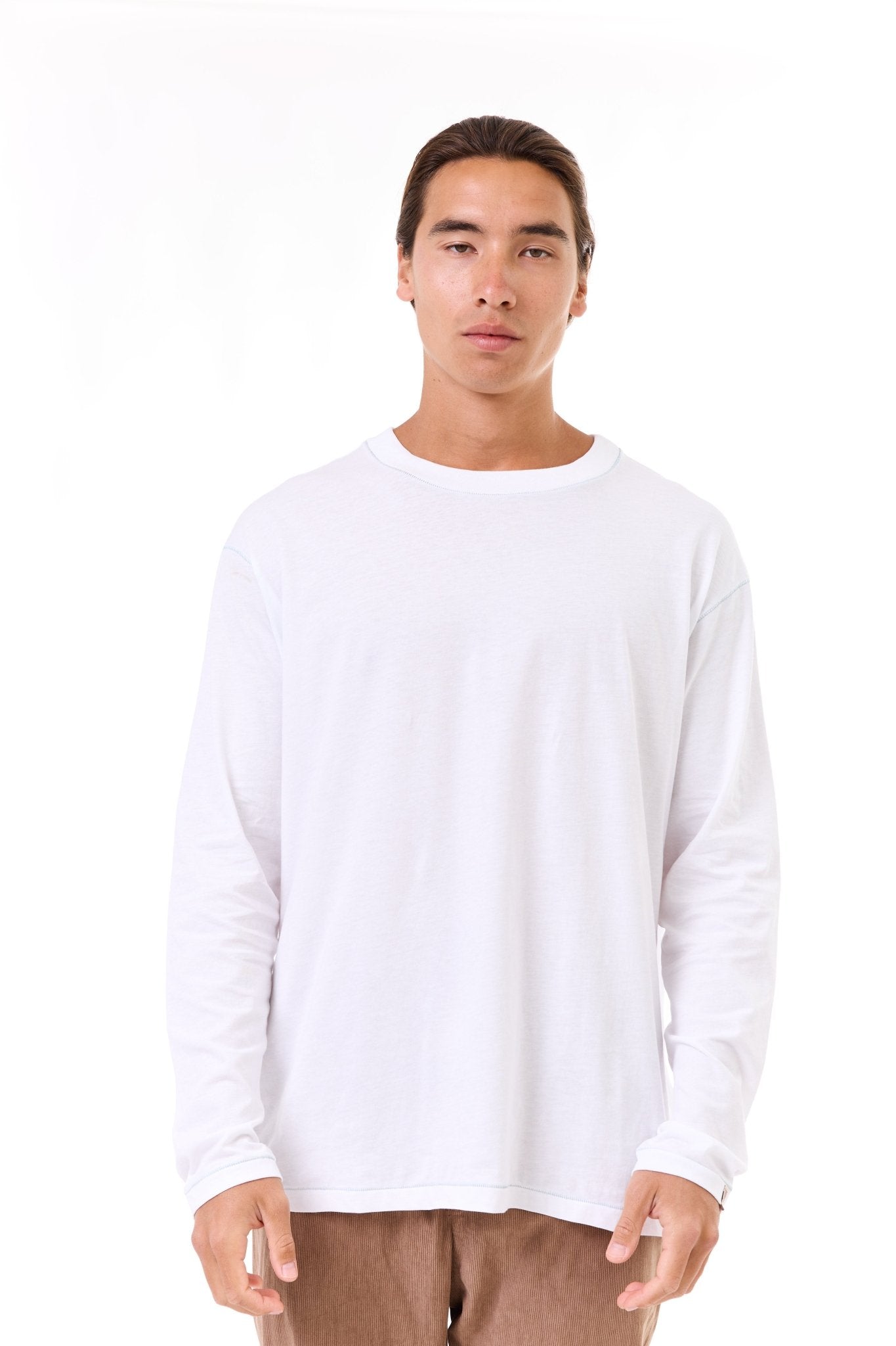 White - stitches long sleeves - GONSURFING