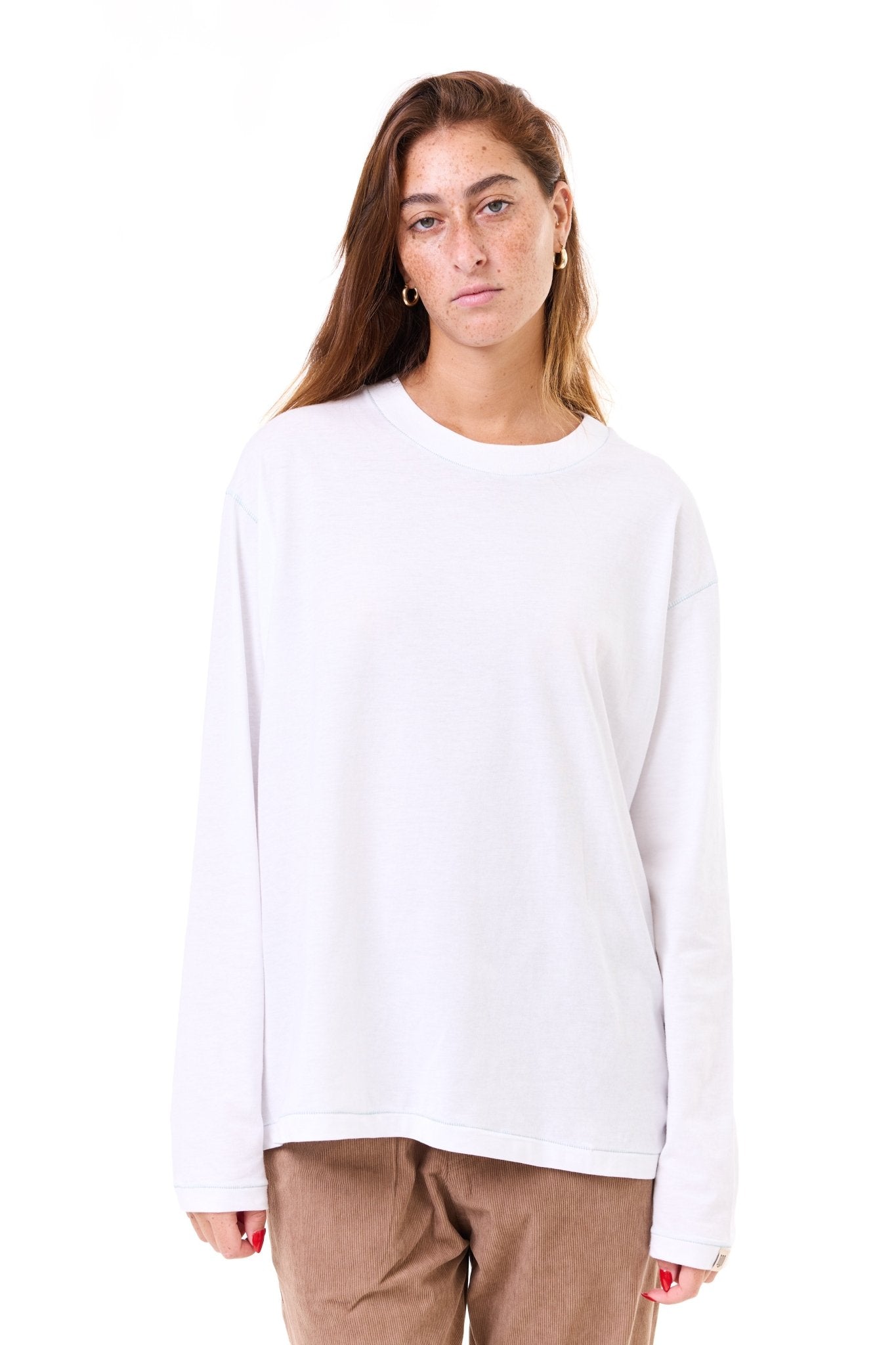 White - stitches long sleeves - GONSURFING