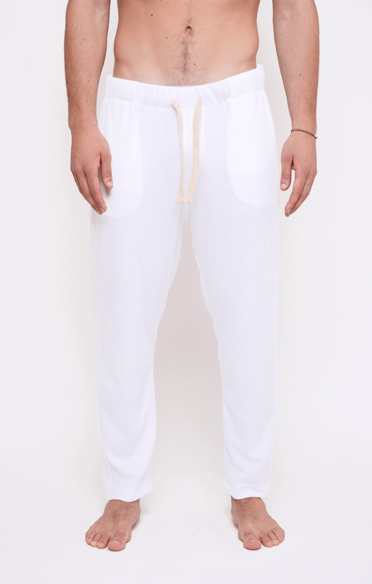 White - Waffle Unisex Long Pants - GONSURFING