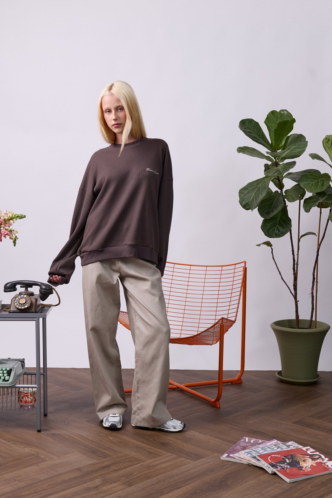 Wide Drill Pants – Beige - GON