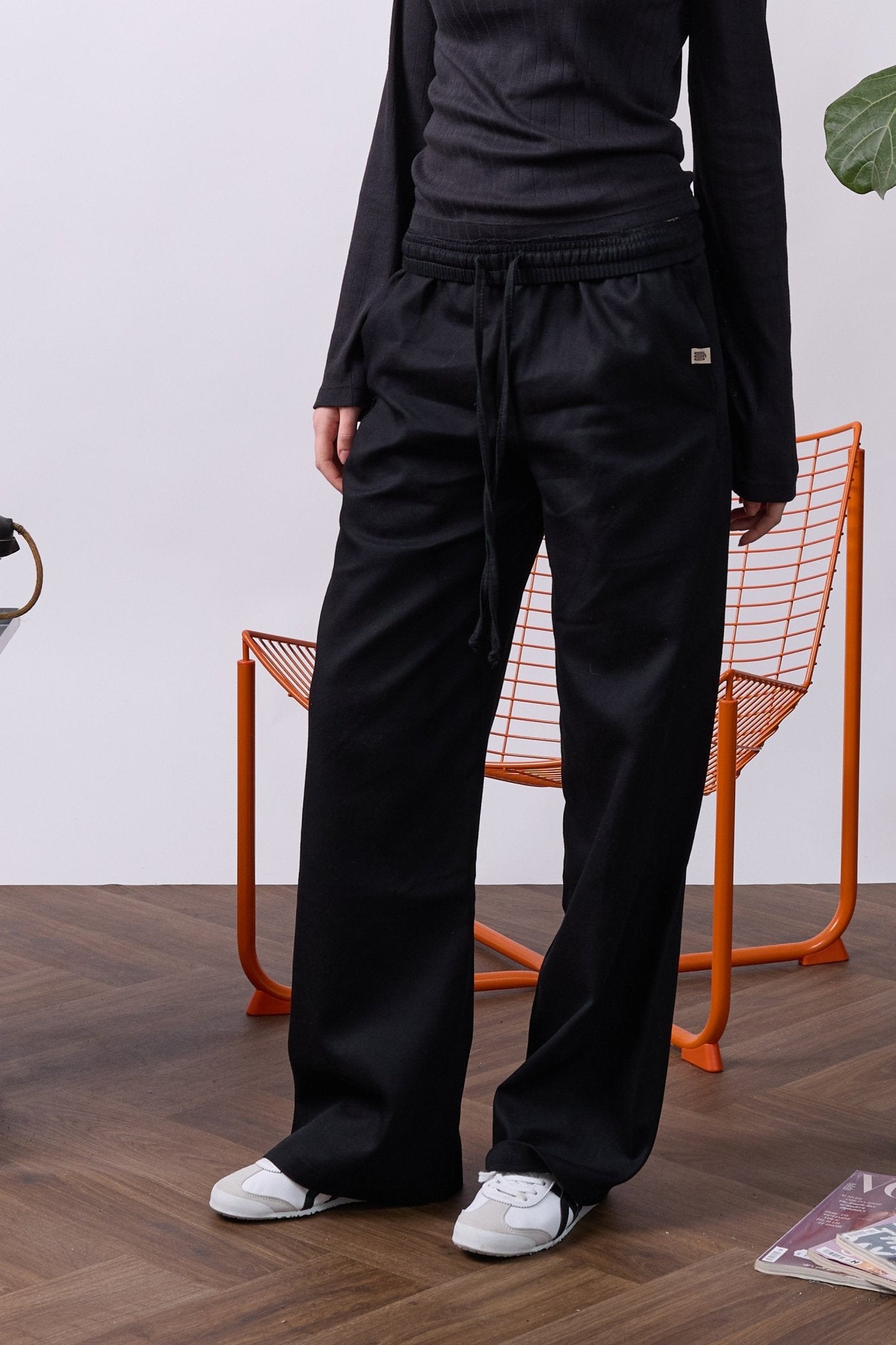 Wide Drill Pants – Black - GON