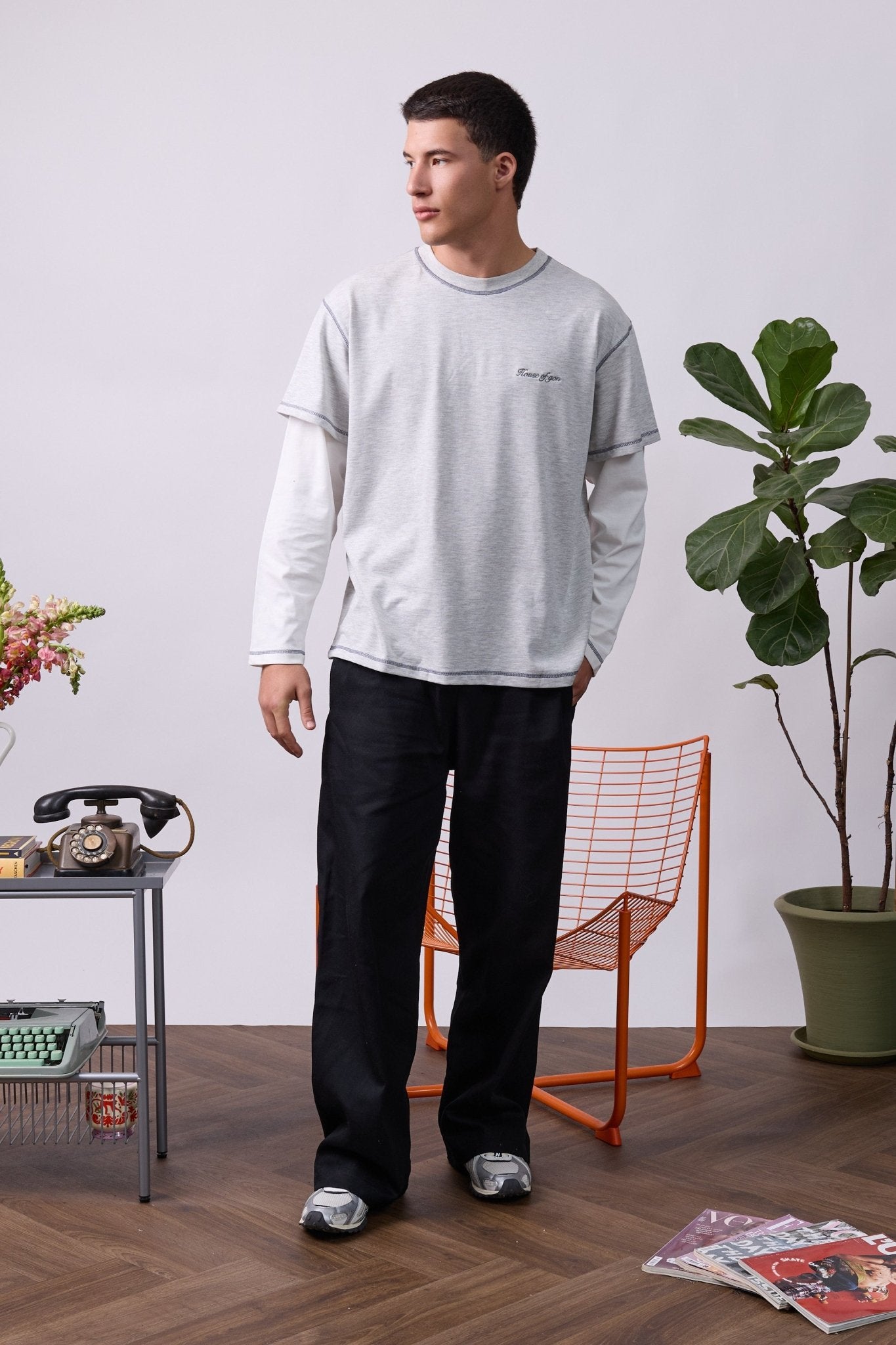 Wide Drill Pants – Black - GON