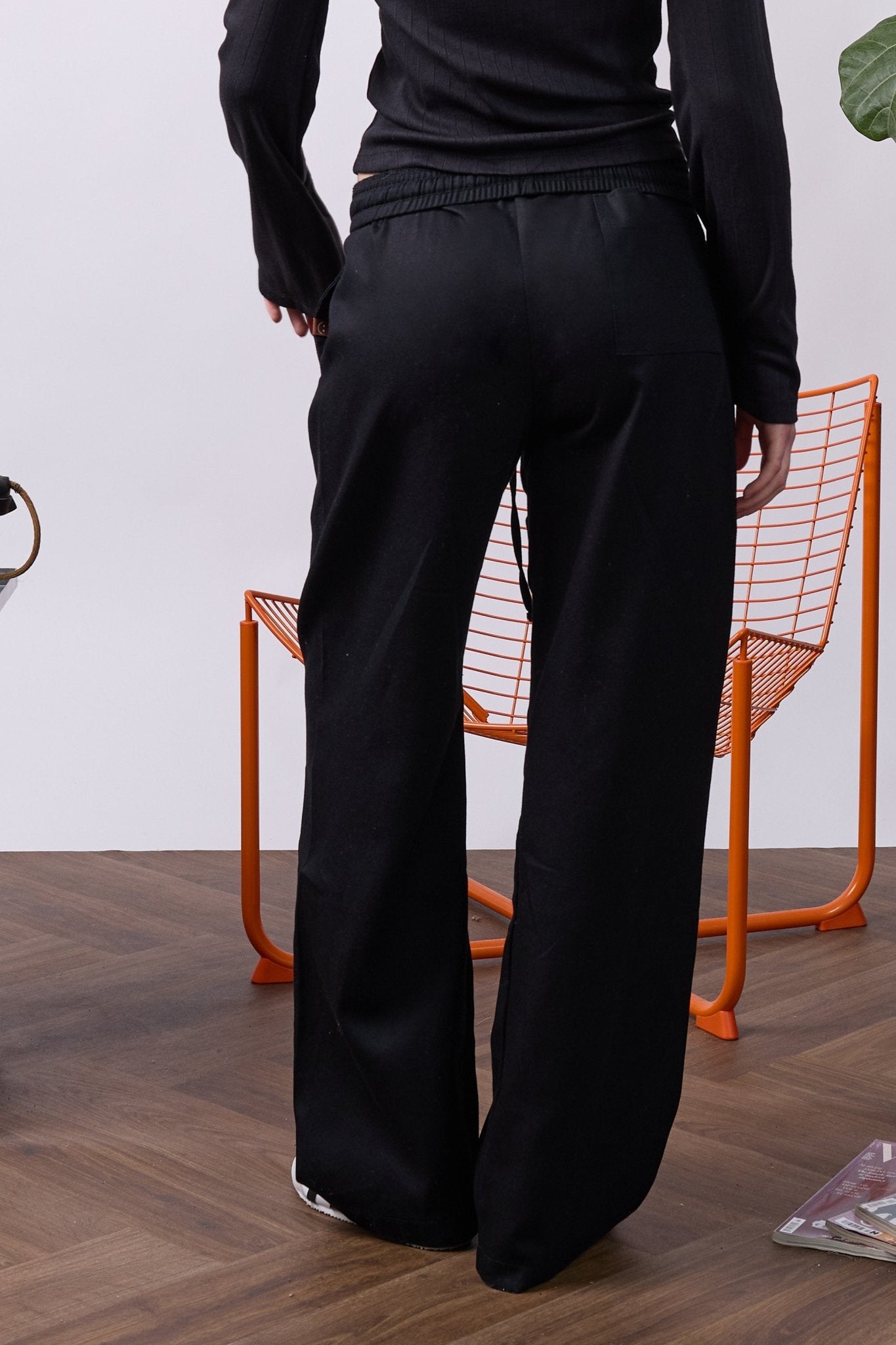 Wide Drill Pants – Black - GON