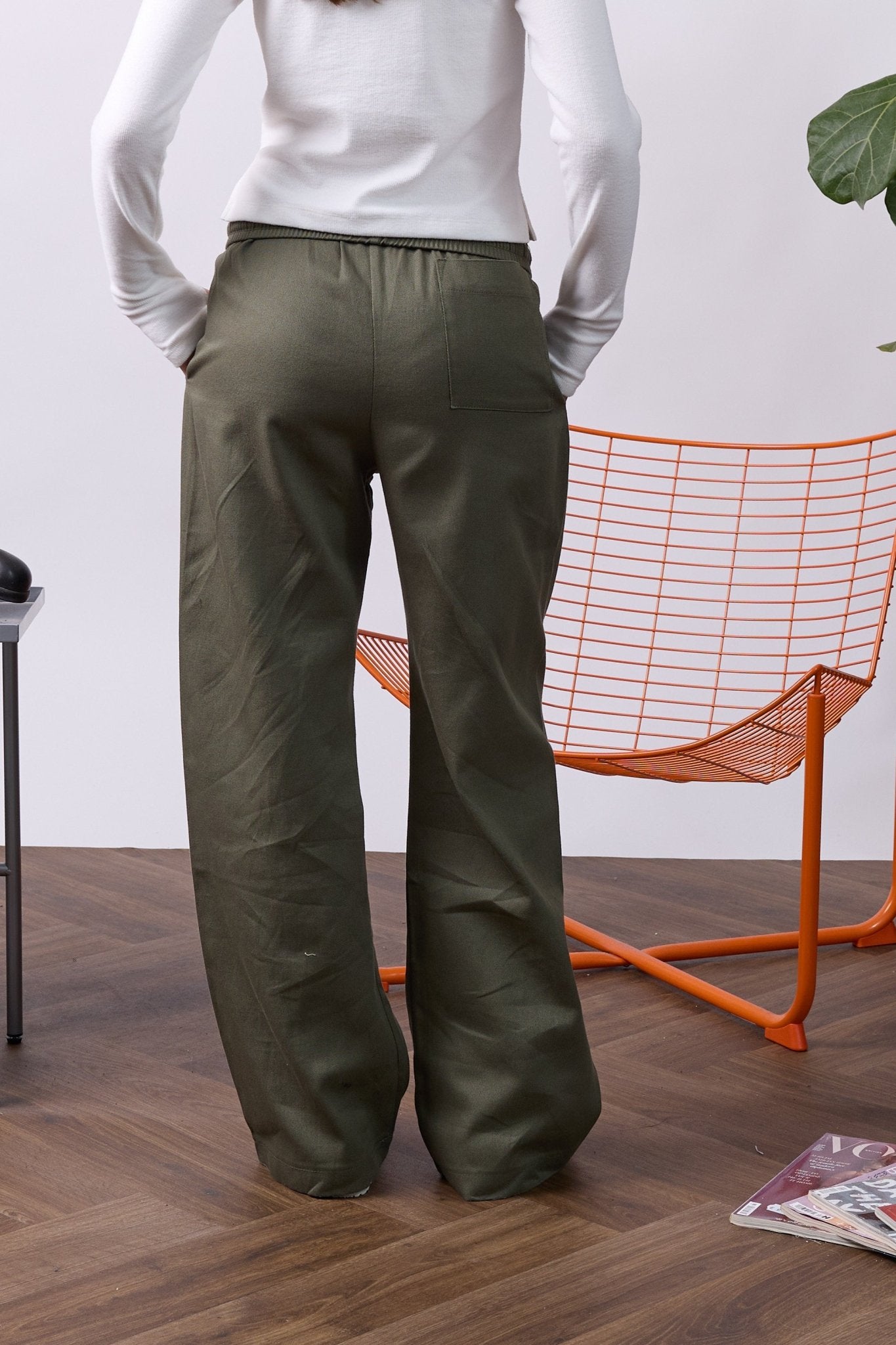 Wide Drill Pants – Green - GON