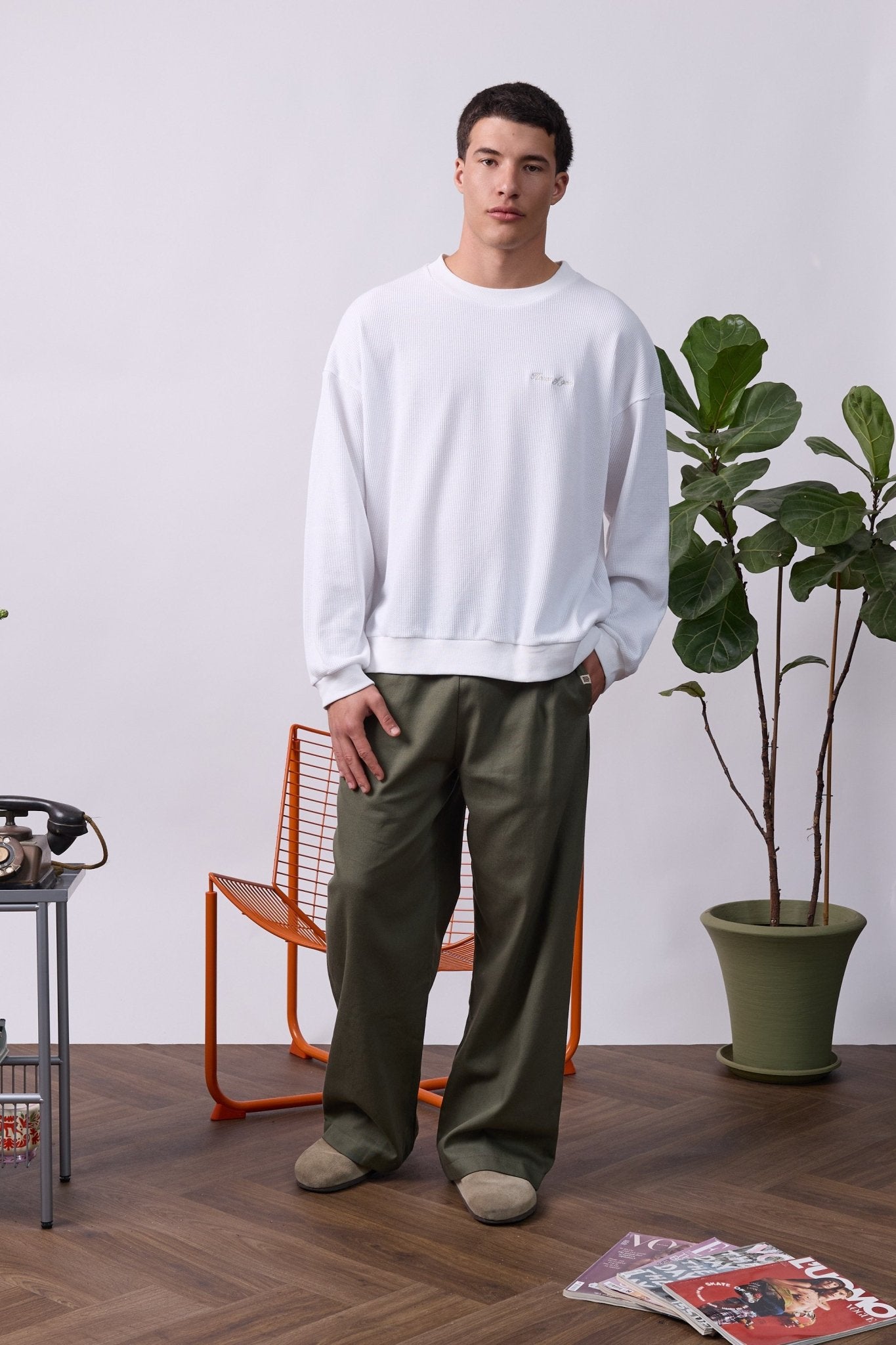 Wide Drill Pants – Green - GON