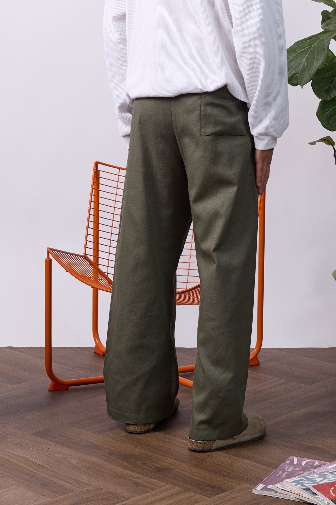 Wide Drill Pants – Green - GON