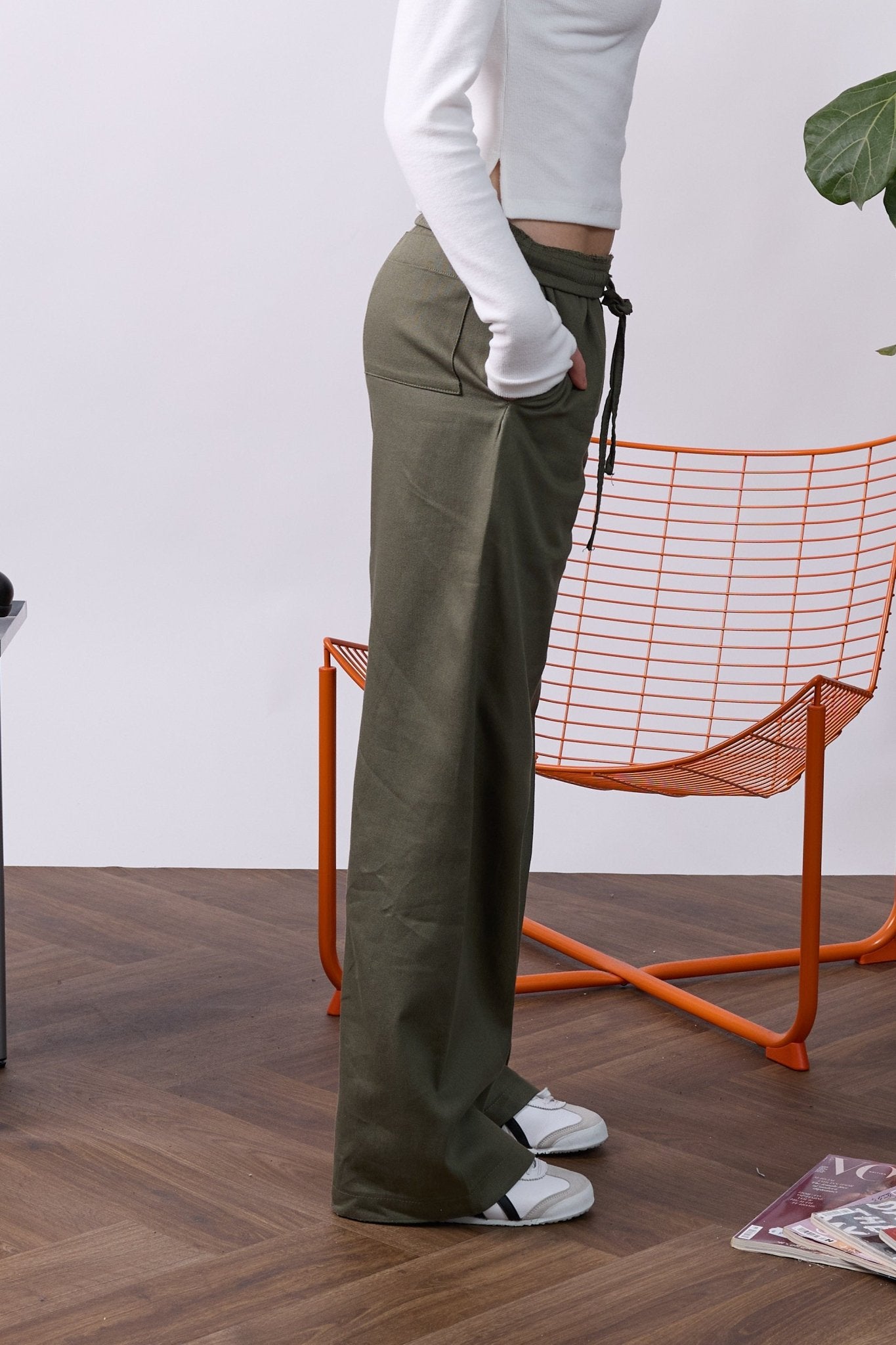 Wide Drill Pants – Green - GON
