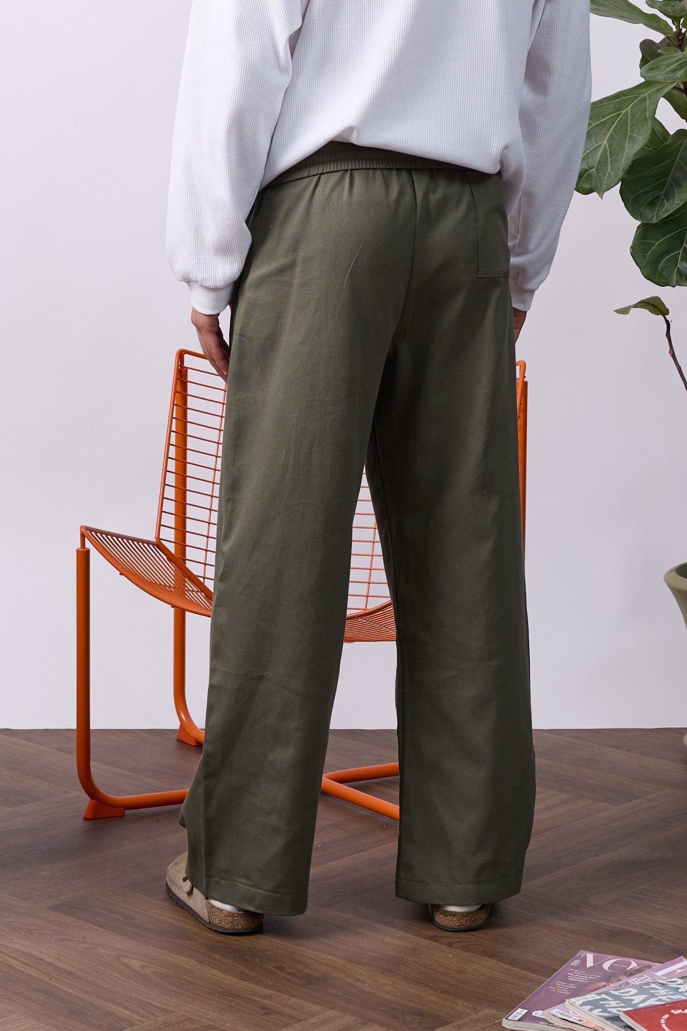 Wide Drill Pants – Green - GON