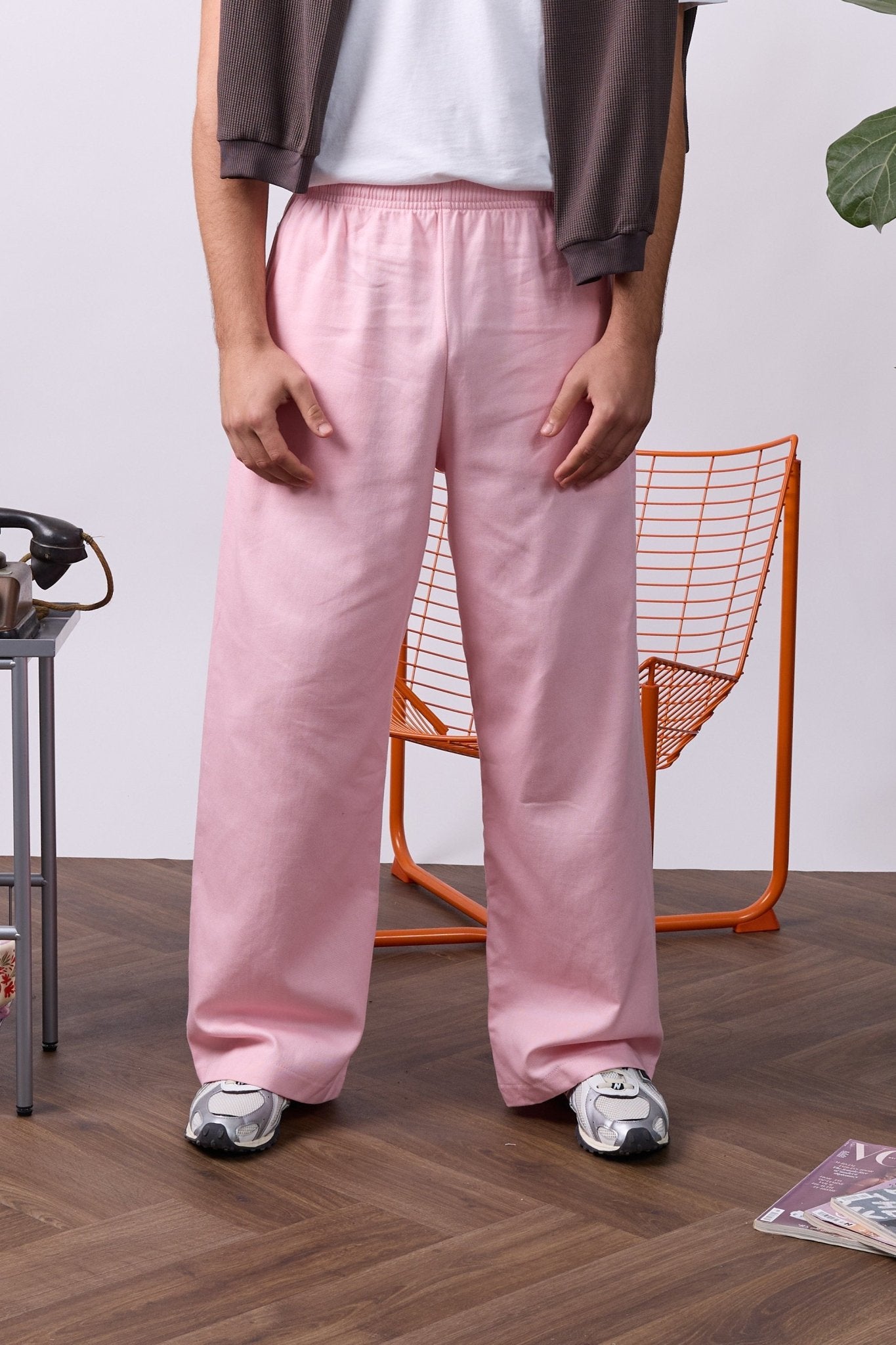 Wide Drill Pants – Pink - GON