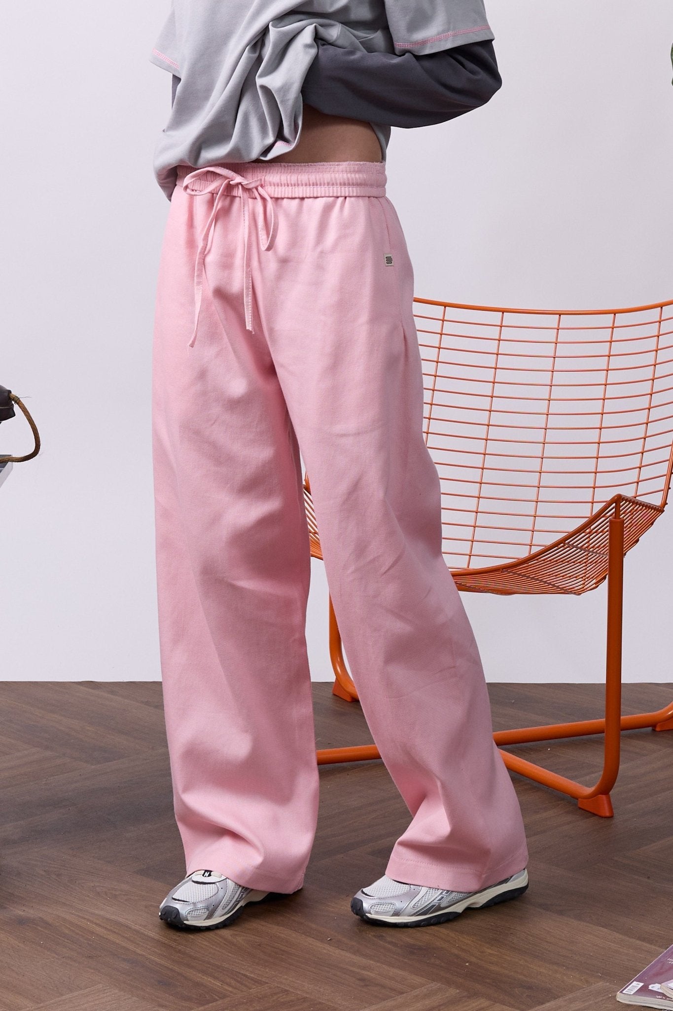 Wide Drill Pants – Pink - GON