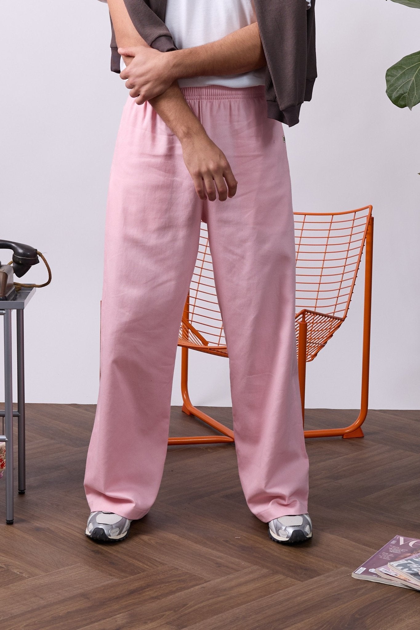 Wide Drill Pants – Pink - GON