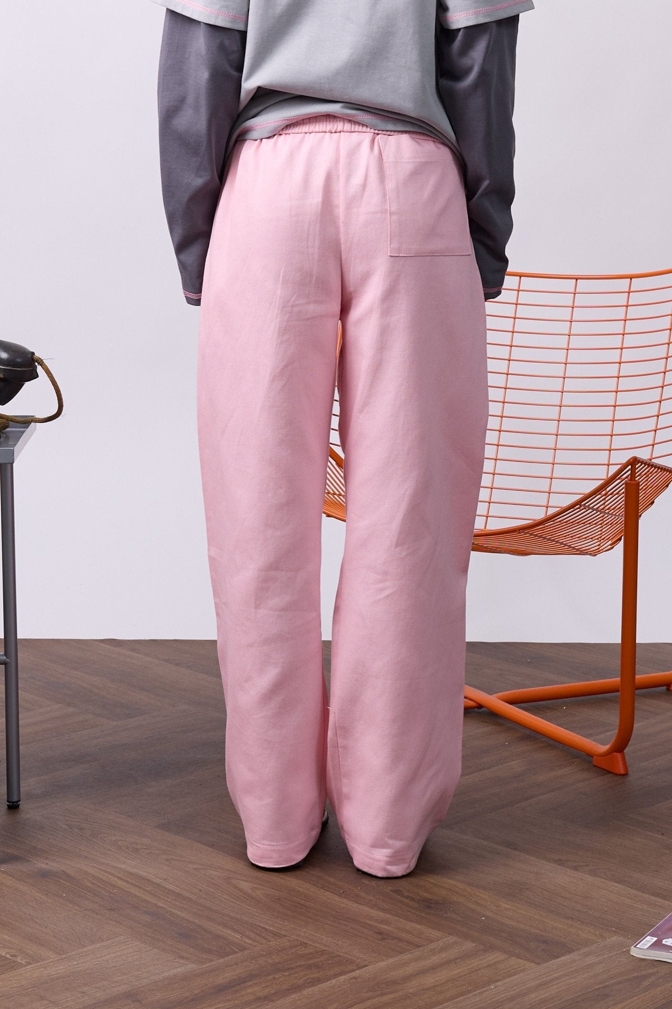 Wide Drill Pants – Pink - GON