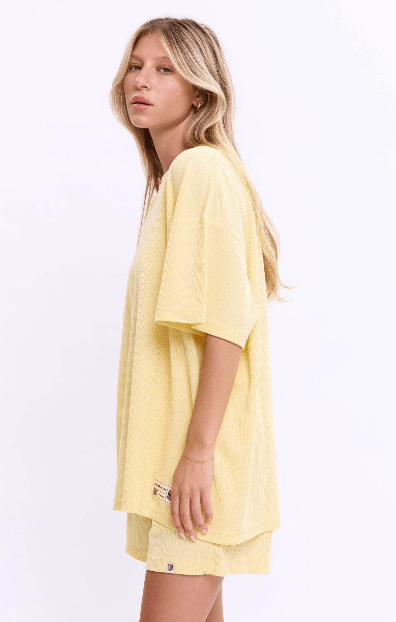 Yellow - Waffle T-Shirt - GONSURFING
