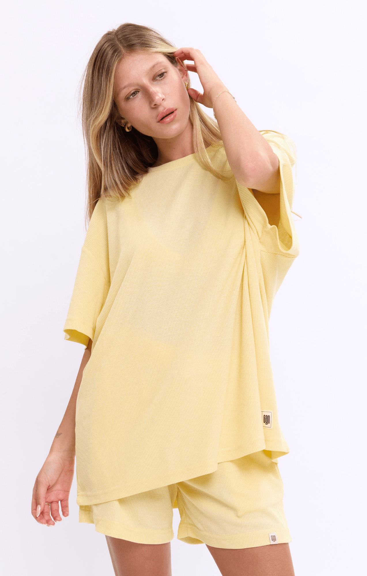 Yellow - Waffle T-Shirt - GONSURFING